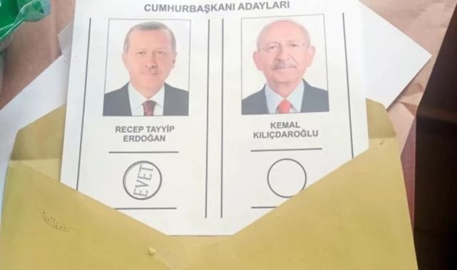 Tekirdağ'da zarf içerisinden Erdoğan'a 'Evet' mührü basılmış pusula çıktı