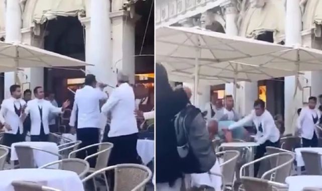 İtalya'nın en ünlü restoranında garsonlar müşterileri evire çevire dövdü