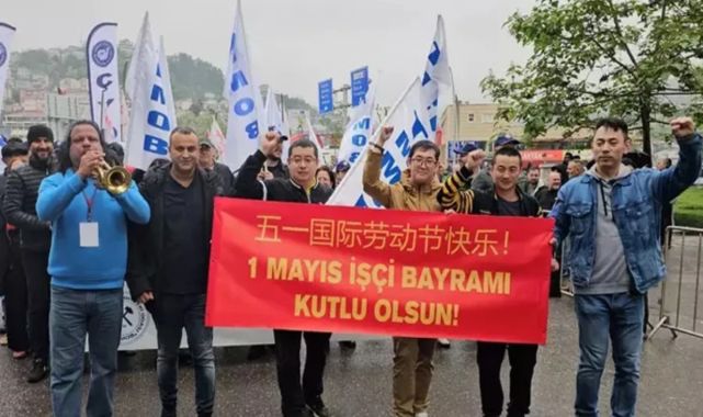 Zonguldak'ta ilginç 1 Mayıs: Çinliler yürüdü, İranlı saksafon çaldı