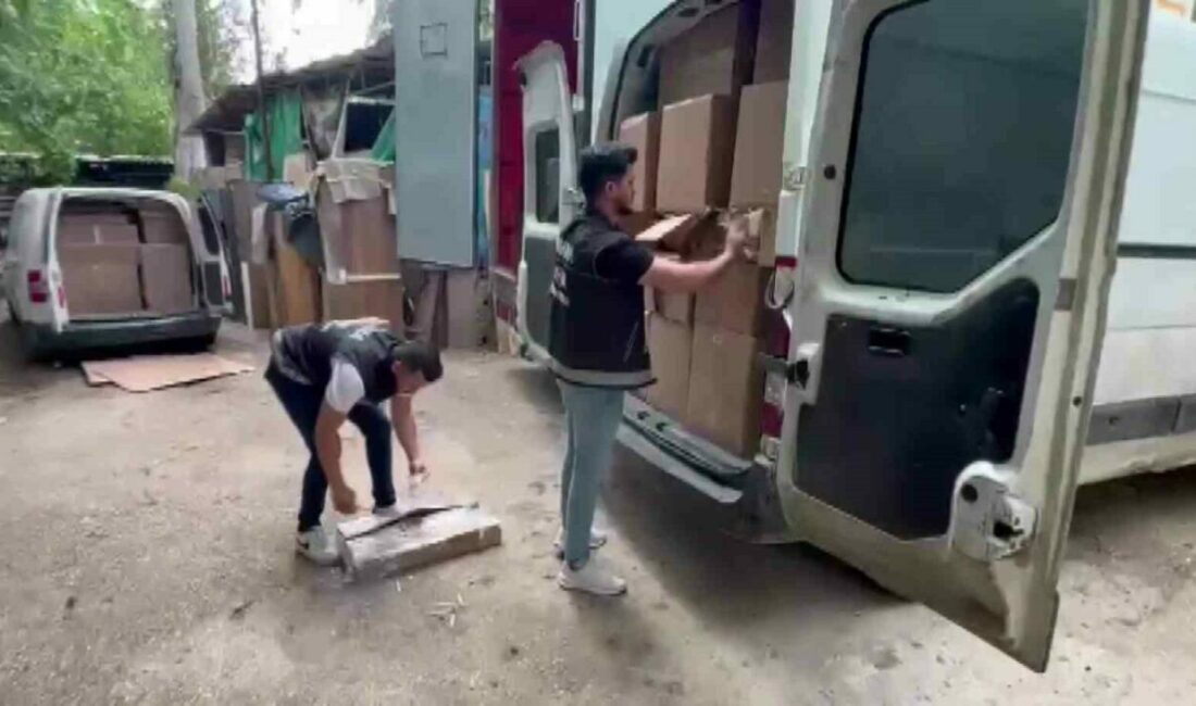 Adana’da kaçakçılık operasyonunda 39 milyon TL değerinde 8 milyon 250