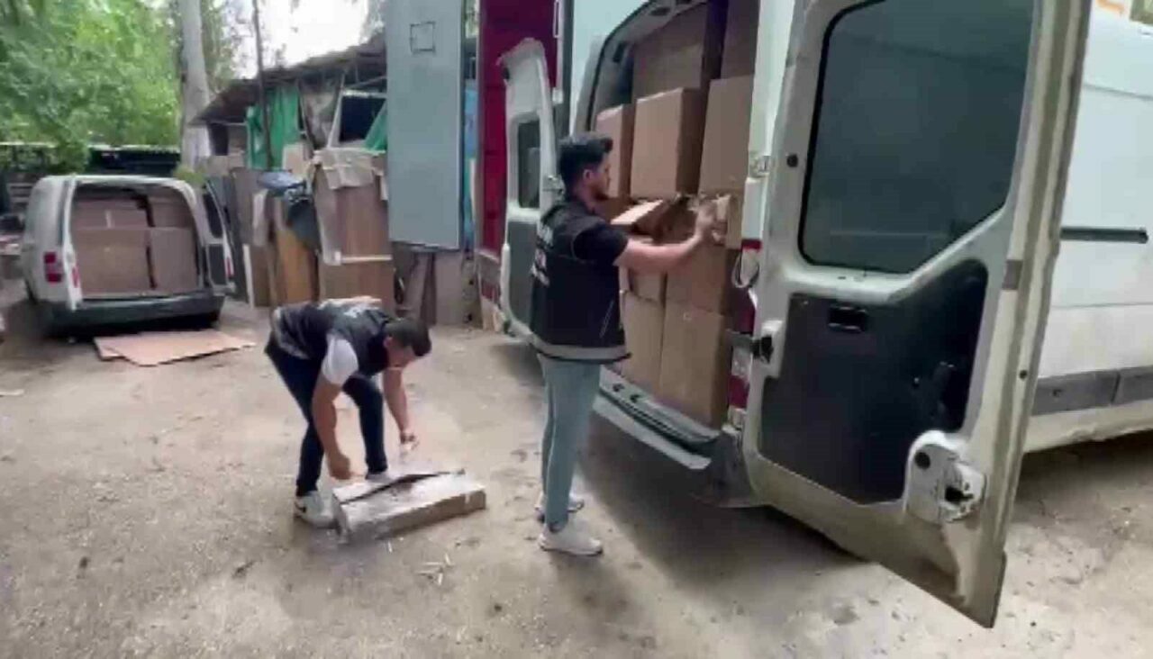 Adana’da kaçakçılık operasyonunda 39 milyon TL değerinde 8 milyon 250