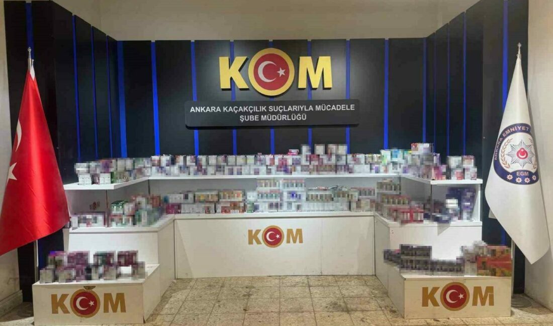 Ankara’da iki farklı ilçede düzenlenen operasyonlarda piyasa değeri 3 milyon