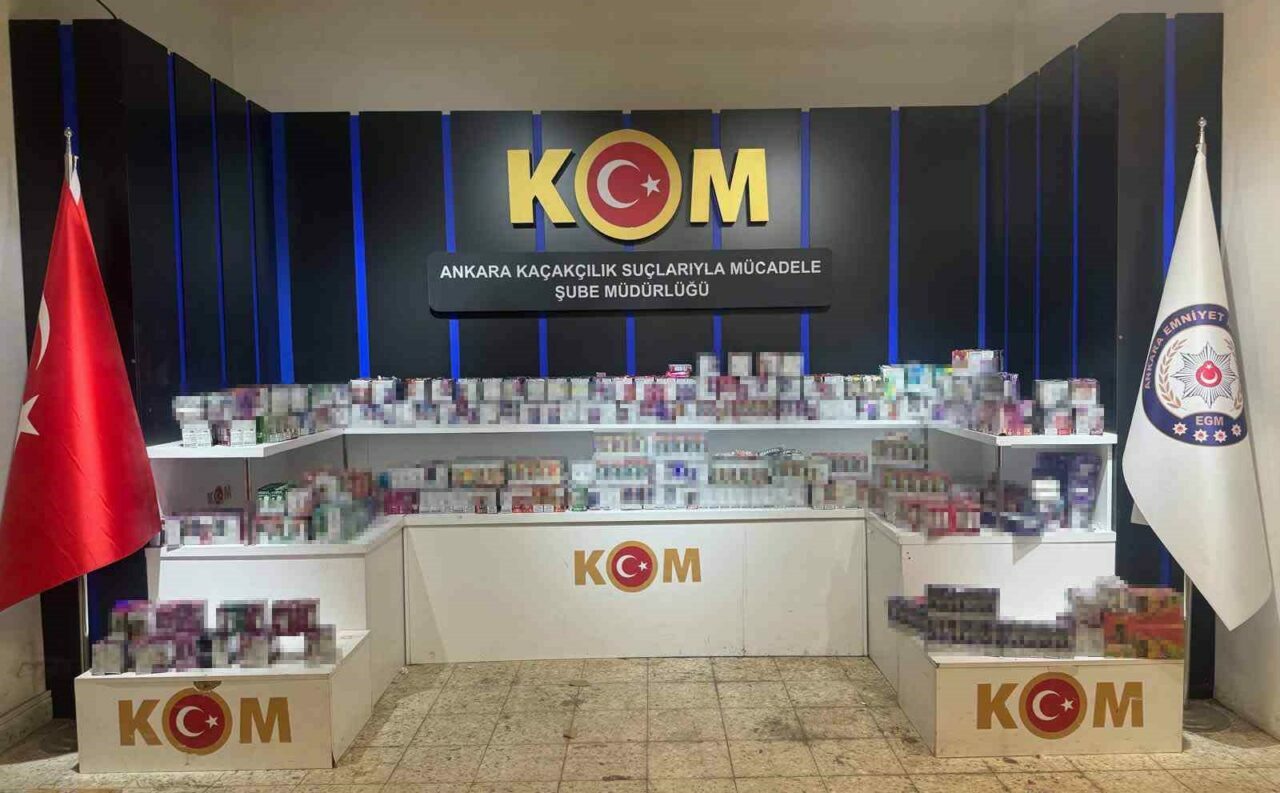 Ankara’da iki farklı ilçede düzenlenen operasyonlarda piyasa değeri 3 milyon