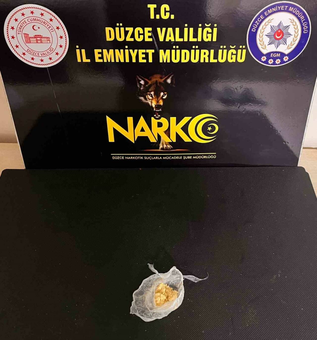 Düzce’de polis ekipleri tarafından yapılan çalışmada, 800 gram bonzai yapabilecek