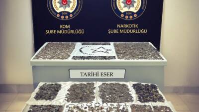 EDİRNE (AA) – Kapıkule Sınır Kapısı’nda bir tırda tarihi eser