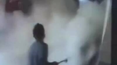 Yozgat’ın Boğazlıyan ilçesinde lise öğrencisi yangın tüpünü sıkınca okuldaki diğer