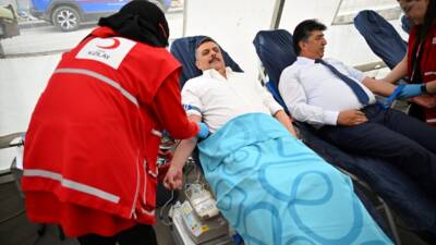 ERZURUM (AA) – Bağışları nedeniyle Türk Kızılay tarafından “altın madalya