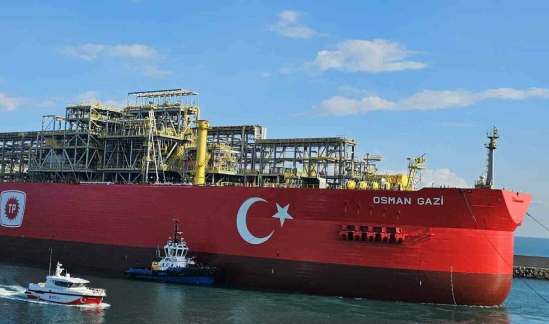 Türkiye’nin ilk yüzer doğal gaz üretim platformu (FPU) Osman Gazi,