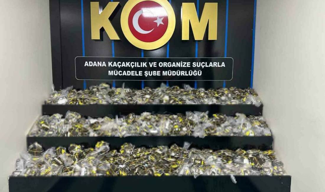 Adana’da kaçakçılıkla mücadele kapsamında yapılan operasyonda, 1 ton 250 kilo