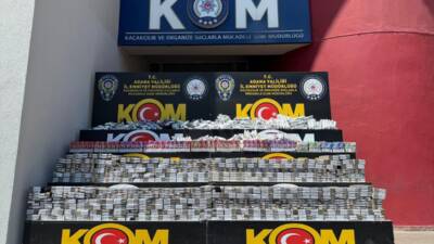 ADANA (AA) – Adana’da kaçak 4 bin 100 paket sigara