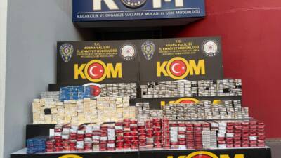 ADANA (AA) – Adana’da gümrük kaçağı 9 bin 750 paket