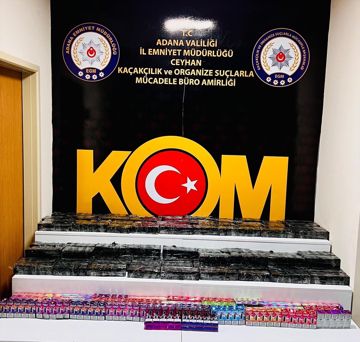 ADANA (AA) – Adana’da gümrük kaçağı 1210 elektronik sigara ele