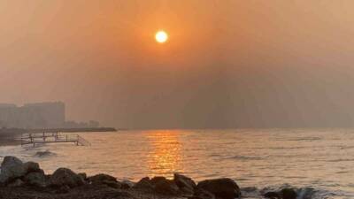 Mersin’de sabahın ilk saatleriyle birlikte gün doğumu manzarası ve güneşin
