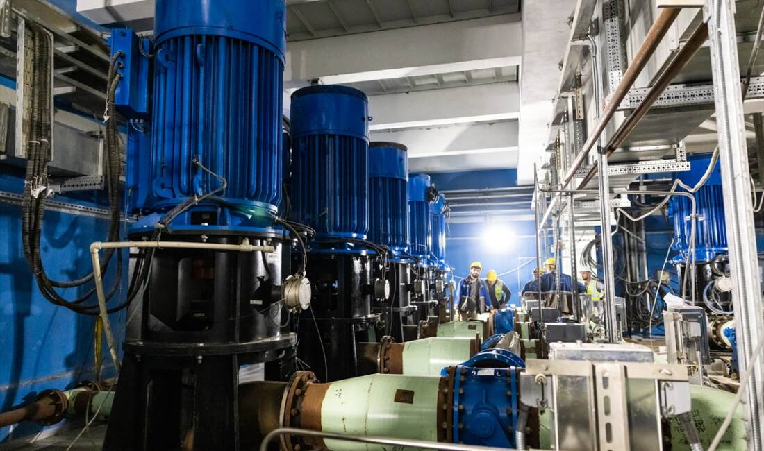 - Devreye alınan sistem, soğutma makinesi binalarına ve santral genel