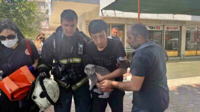 Antalya’nın Kepez ilçesinde bir apartmanın ikinci katında çıkan yangında, evde