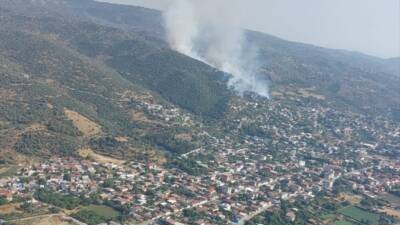 AYDIN (AA) – Aydın’ın Söke ilçesinde ziraat alanında çıkan yangına