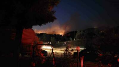 Aydın’ın Efeler ilçesi Savrandere mevkiinde tarım arazisinde başlayan ve ormanlık