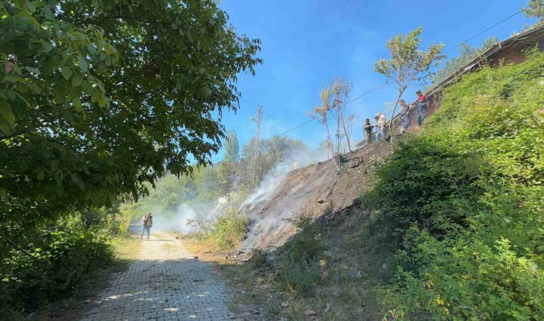 Kastamonu’nun Hanönü ilçesinde bir evin bahçe kısmında çıkan yangın, eve