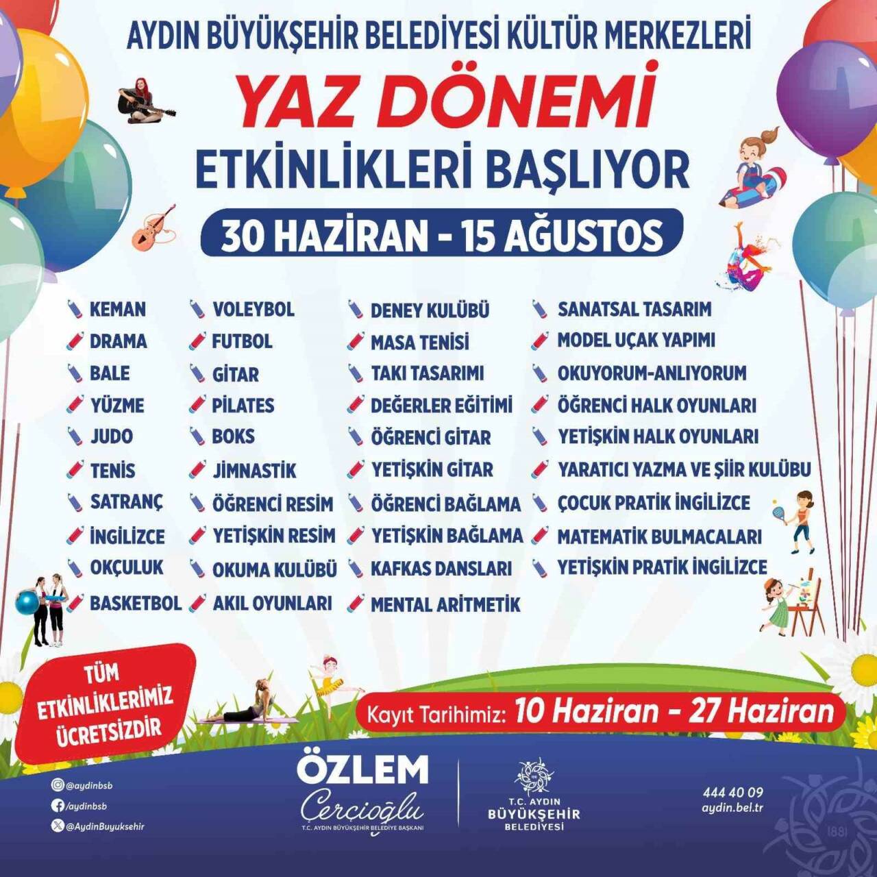 Aydın Büyükşehir Belediyesi her yıl olduğu gibi bu yılda her