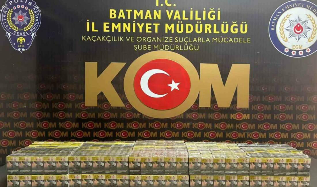 Batman’da bir otomobilde gümrük kaçağı bin 300 paket sigara ele