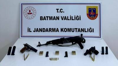 Batman’da jandarma takibinden kaçarken attığı çuvalda uzun namlulu silah ele