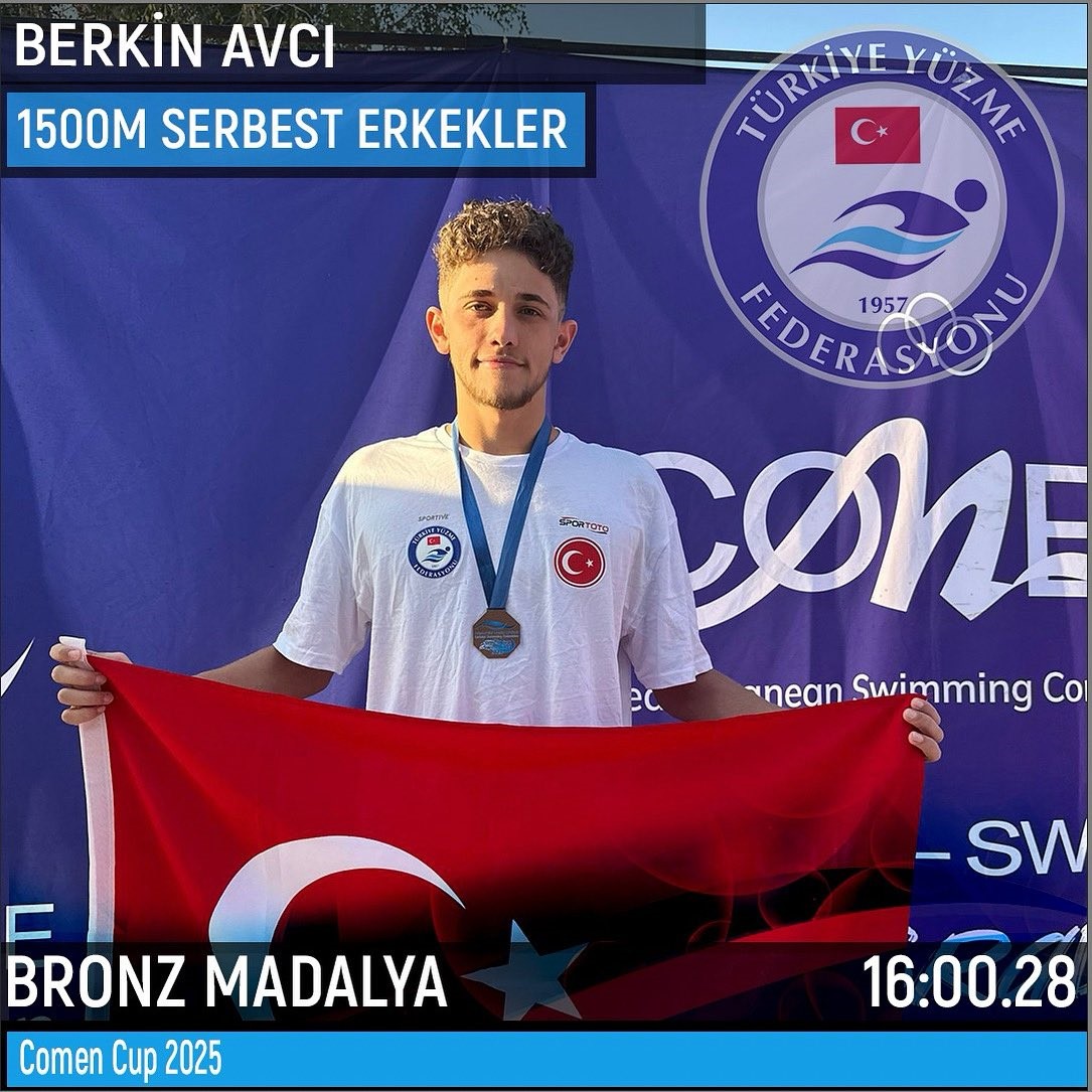 Kayserili yüzücü Berkin Avcı, Sırbistan’ın Belgrad şehrinde düzenlenen Comen Cup