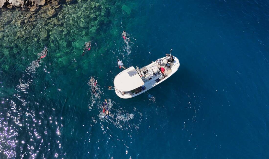 MUĞLA (AA) – Muğla’nın Bodrum ilçesinde gönüllü dalgıçlarla yapılan deniz