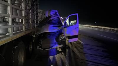 BOLU (AA) – Anadolu Otoyolu’nun Bolu kesiminde tüp yüklü kamyona