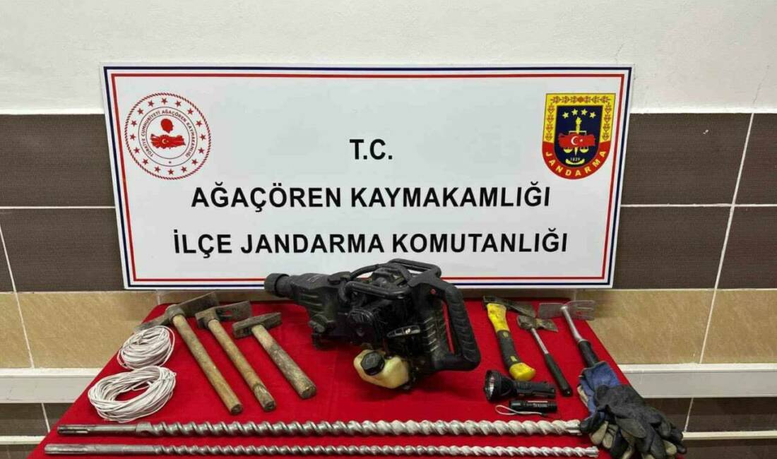 Aksaray’da define aramak için kazı yapan 3 kişi jandarmanın suçüstü