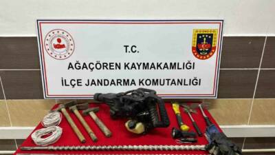 Aksaray’da define aramak için kazı yapan 3 kişi jandarmanın suçüstü
