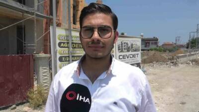 Hatay’ın Arsuz ilçesinde şantiye şefi Aziz Can Üşür, 40 dereceyi