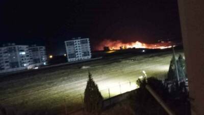 Diyarbakır’ın Silvan ilçesinde meydana gelen anız yangını, TOMA ve itfaiye