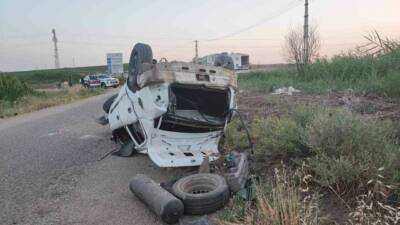 Diyarbakır’ın Bismil ilçesinde otomobilin devrilmesi sonucu meydana gelen kazada 1