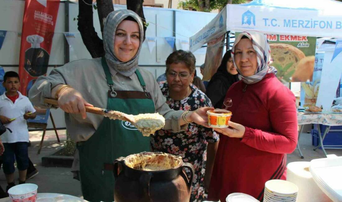 Amasya’nın Merzifon ilçesinin tescilli lezzeti keşkek, çömlekte tahta kaşıkla dövülerek
