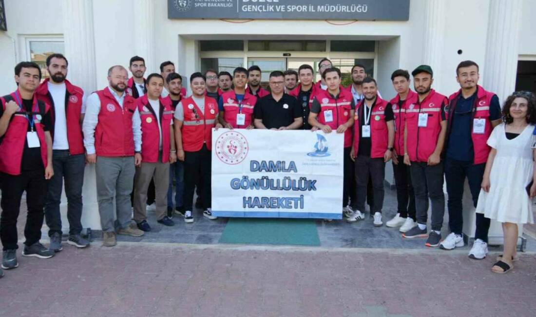 Damla Gönüllülük Hareketi Projesi kapsamında Türkiye’nin çeşitli illerinden gençler Düzce’ye