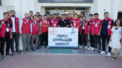 Damla Gönüllülük Hareketi Projesi kapsamında Türkiye’nin çeşitli illerinden gençler Düzce’ye