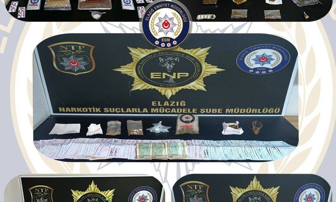Elazığ’da polis ekipleri tarafından uyuşturucu madde kullanan şahıslara ve sokak