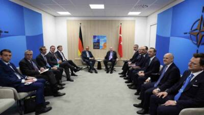 Cumhurbaşkanı Recep Tayyip Erdoğan, NATO Zirvesi’nin gerçekleştirildiği Hollanda’nın Lahey kentinde