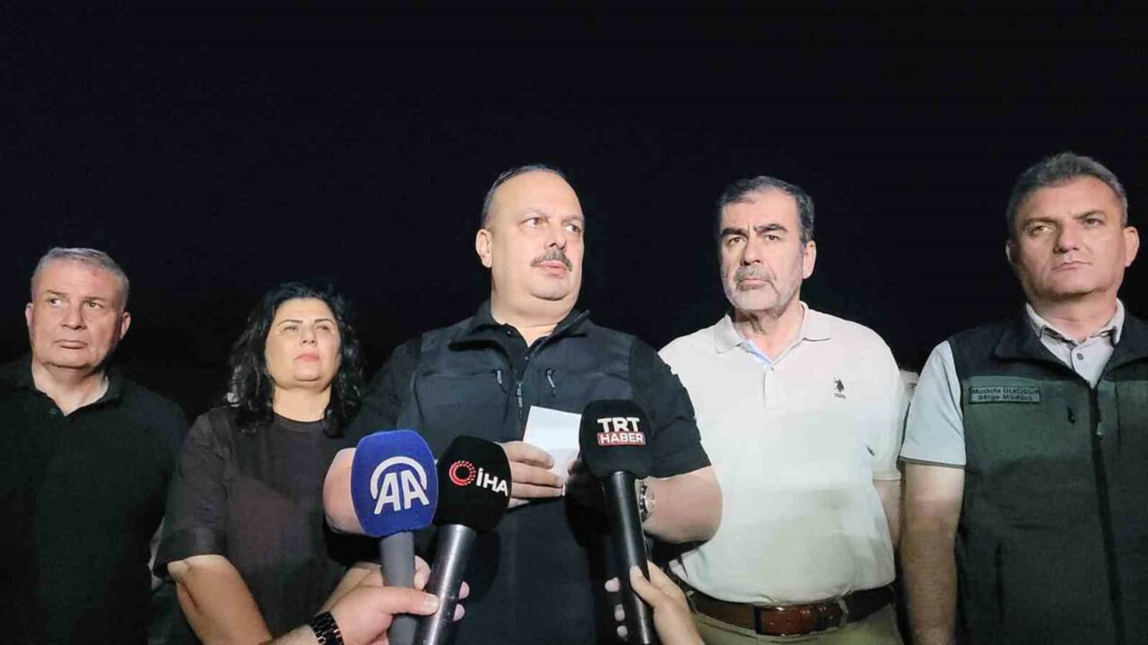 Aydın’ın Efeler ilçesi Savrandere mevkiinde tarım arazisinde başlayan yangının son