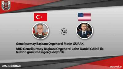 Genelkurmay Başkanı Orgeneral Metin Gürak, Amerika Birleşik Devletleri (ABD) Genelkurmay