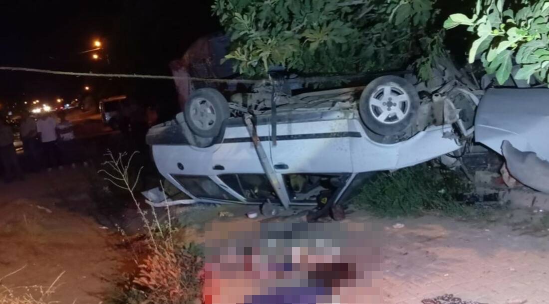 Adıyaman’da hafif ticari aracın takla atması sonucu meydana gelen kazada