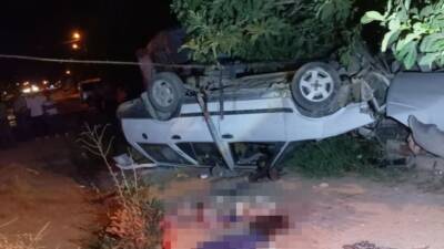 Adıyaman’da hafif ticari aracın takla atması sonucu meydana gelen kazada