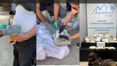 Hakkari’de polis ekipleri tarafından bir otomobilde gerçekleştirilen operasyonda 7 kilo
