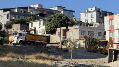 KAHRAMANMARAŞ (AA) – Kahramanmaraş’ın Onikişubat ilçesinde alt yapı çalışması sırasında