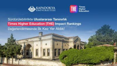 Kapadokya Üniversitesi ilk kez Times Higher Education (THE) Impact Rankings