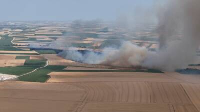 KIRKLARELİ (AA) – Kırklareli’nin Lüleburgaz ilçesinde hasat edilmemiş buğday ve