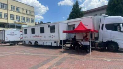 Kızılay’ın gezici kan bağışı tırı, kan stoklarına destek olmak amacıyla