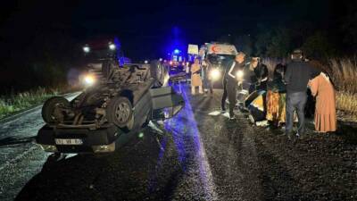 Karabük’te sürücüsünün kontrolünden çıkan otomobilin takla atıp ters dönmesi sonucu