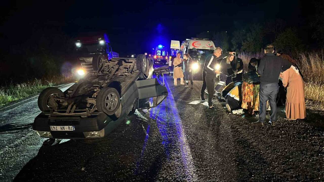 Karabük’te sürücüsünün kontrolünden çıkan otomobilin takla atıp ters dönmesi sonucu