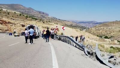 Malatya’nın Darende ilçesi yakınlarında meydana gelen tek taraflı trafik kazasında